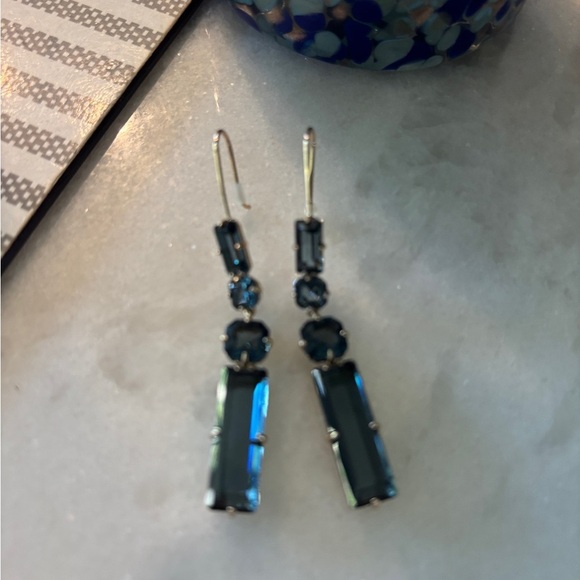 Ralph Lauren Blue and Gold-Tone Stone Linear Earrings - Picture 7 of 7